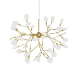 Firefly Shade Chandelier Pendant Light Nordic Living Room LED Hanging Light in Gold Clearhalo 'Ceiling Lights' 'Chandeliers' 'Modern Chandeliers' 'Modern' Lighting' 2205055