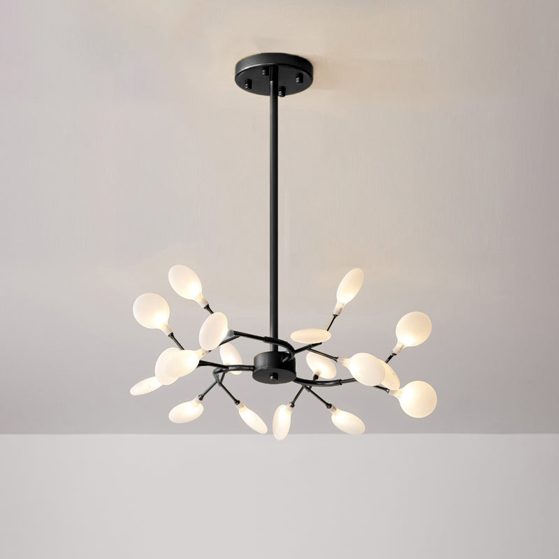 Branch Shaped Living Room Chandelier Lighting Metallic Minimalist LED Pendant Light 18 Black Clearhalo 'Ceiling Lights' 'Chandeliers' 'Modern Chandeliers' 'Modern' Lighting' 2205135