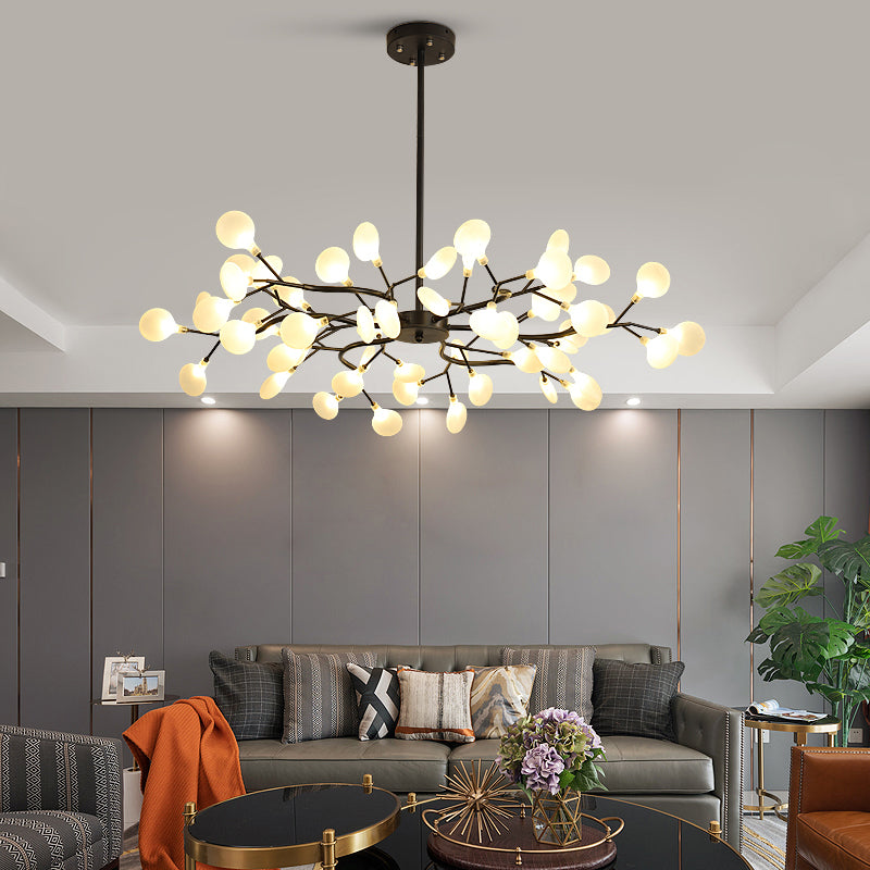 Branch Shaped Living Room Chandelier Lighting Metallic Minimalist LED Pendant Light Clearhalo 'Ceiling Lights' 'Chandeliers' 'Modern Chandeliers' 'Modern' Lighting' 2205137