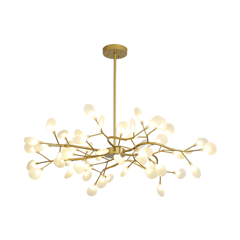 Branch Shaped Living Room Chandelier Lighting Metallic Minimalist LED Pendant Light Clearhalo 'Ceiling Lights' 'Chandeliers' 'Modern Chandeliers' 'Modern' Lighting' 2205143