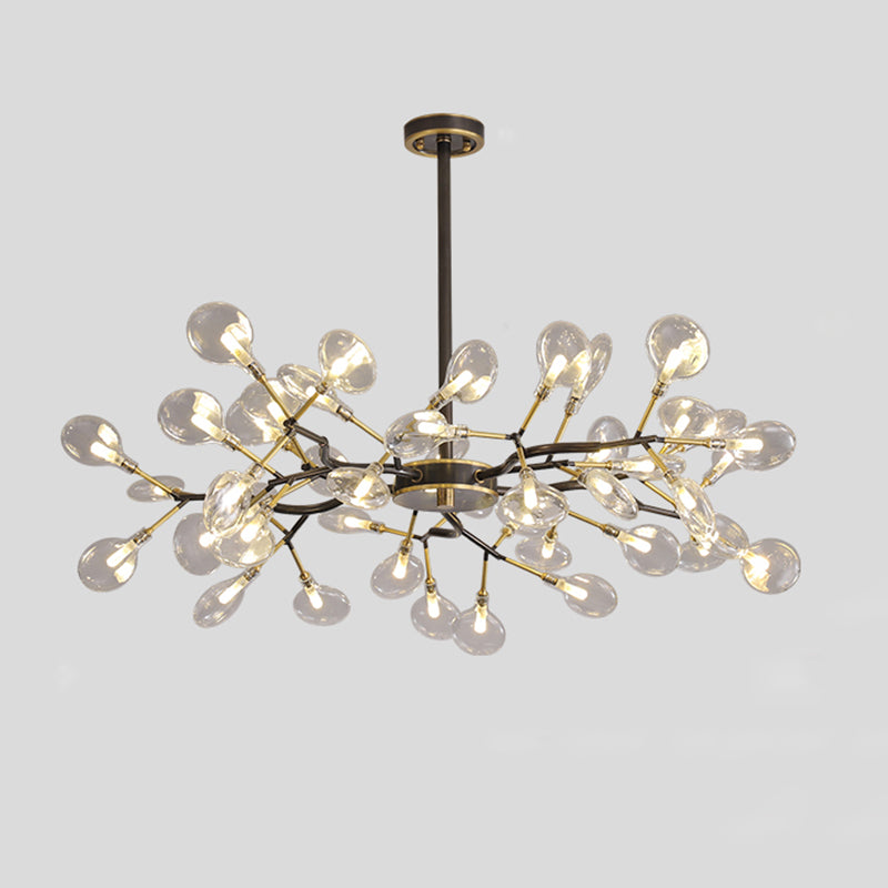 Tree Branch LED Ceiling Lighting Postmodern Metallic Living Room Chandelier Light Fixture 45 Black D Clearhalo 'Ceiling Lights' 'Chandeliers' 'Glass shade' 'Glass' 'Modern Chandeliers' 'Modern' Lighting' 2205164