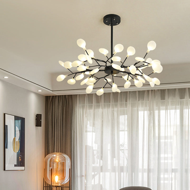 Simplistic Firefly Chandelier Pendant Light Acrylic Living Room LED Hanging Light Clearhalo 'Ceiling Lights' 'Chandeliers' 'Modern Chandeliers' 'Modern' Lighting' 2205175