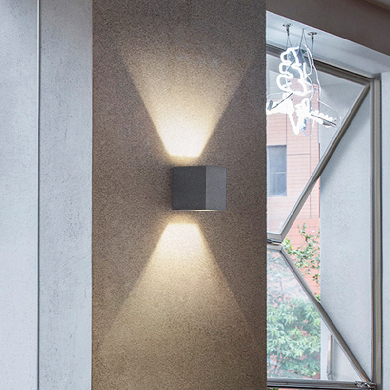 Rectangle Shaped LED Wall Lighting Simplicity Cement Corridor Sconce Light Fixture Clearhalo 'Modern wall lights' 'Modern' 'Wall Lamps & Sconces' 'Wall Lights' Lighting' 2205252