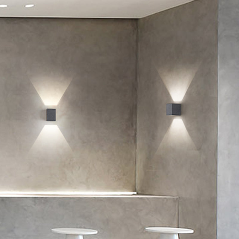 Rectangle Shaped LED Wall Lighting Simplicity Cement Corridor Sconce Light Fixture Clearhalo 'Modern wall lights' 'Modern' 'Wall Lamps & Sconces' 'Wall Lights' Lighting' 2205253