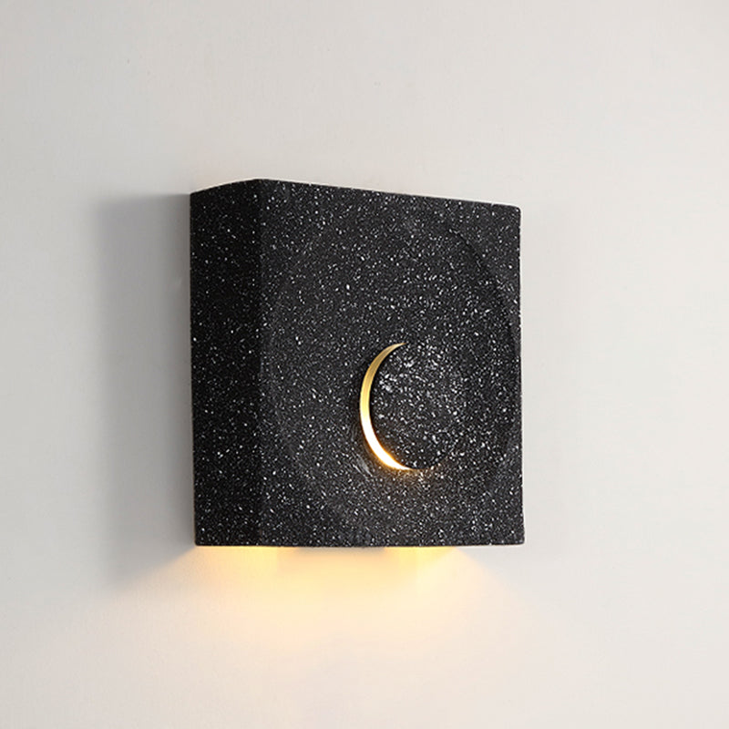 Nordic Style Square Shaped LED Wall Sconce Light Cement Bedroom Wall Mounted Lighting Black Clearhalo 'Modern wall lights' 'Modern' 'Wall Lamps & Sconces' 'Wall Lights' Lighting' 2205257