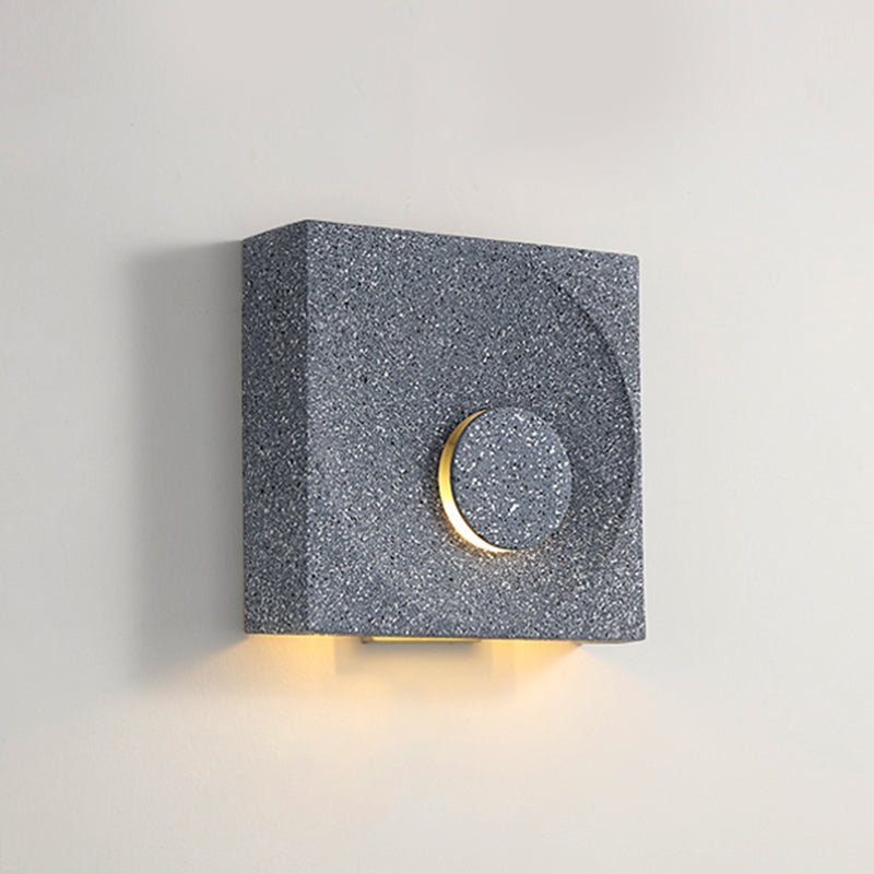 Nordic Style Square Shaped LED Wall Sconce Light Cement Bedroom Wall Mounted Lighting Blue Clearhalo 'Modern wall lights' 'Modern' 'Wall Lamps & Sconces' 'Wall Lights' Lighting' 2205261