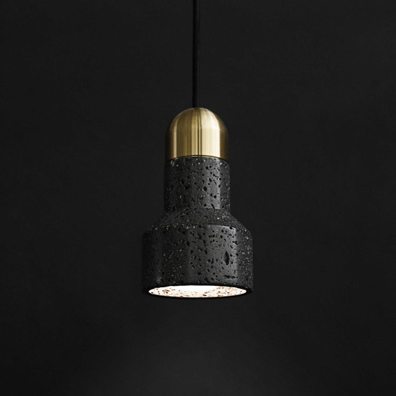 Nordic Flashlight Shaped Suspension Light Marble 1 Bulb Living Room Pendant Light Fixture Clearhalo 'Ceiling Lights' 'Lighting' 'Pendant Lights' 2205314_49418dd9-e406-4ef3-96f8-b3a6d7269759