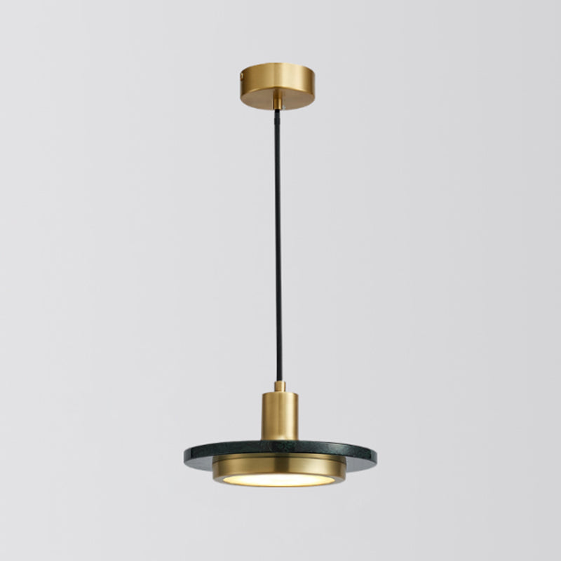 Shaded Dining Room Suspension Lighting Marble 1 Head Minimalistic Pendant Ceiling Light Green Saucer Clearhalo 'Ceiling Lights' 'Lighting' 'Pendant Lights' 2205329_dbadd5ef-ae66-4f8f-b00d-adef1fbaf735