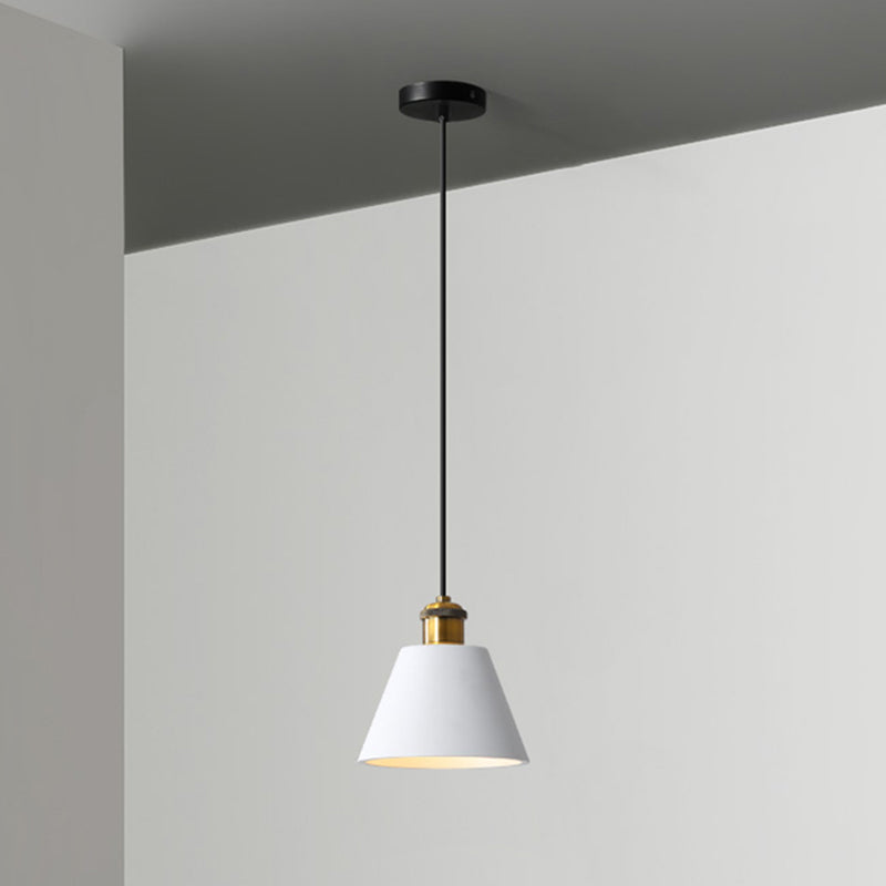 Simple Geometric Shade Pendant Light Resin-Cement Single Dining Room Suspension Light Fixture White Barrel Clearhalo 'Ceiling Lights' 'Modern Pendants' 'Modern' 'Pendant Lights' 'Pendants' Lighting' 2205372