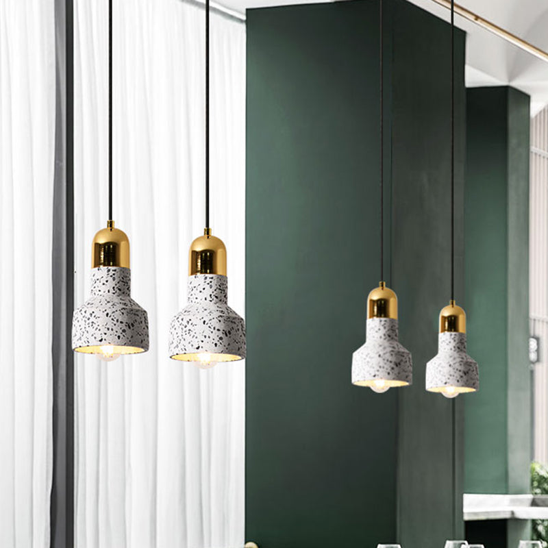 Cement Geometrical Ceiling Light Nordic Style 1-Light Hanging Lamp for Restaurant Clearhalo 'Ceiling Lights' 'Modern Pendants' 'Modern' 'Pendant Lights' 'Pendants' Lighting' 2205376