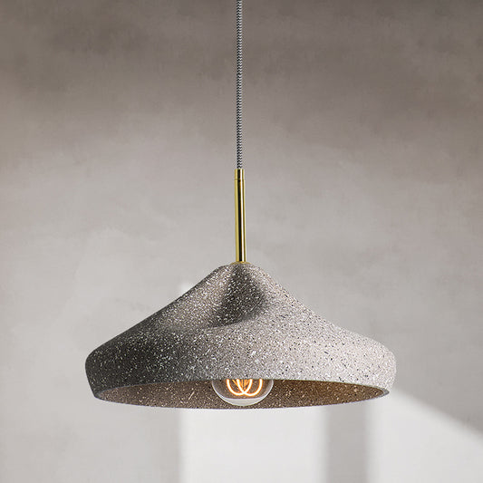 Cement Geometrical Ceiling Light Nordic Style 1-Light Hanging Lamp for Restaurant White B Clearhalo 'Ceiling Lights' 'Modern Pendants' 'Modern' 'Pendant Lights' 'Pendants' Lighting' 2205381