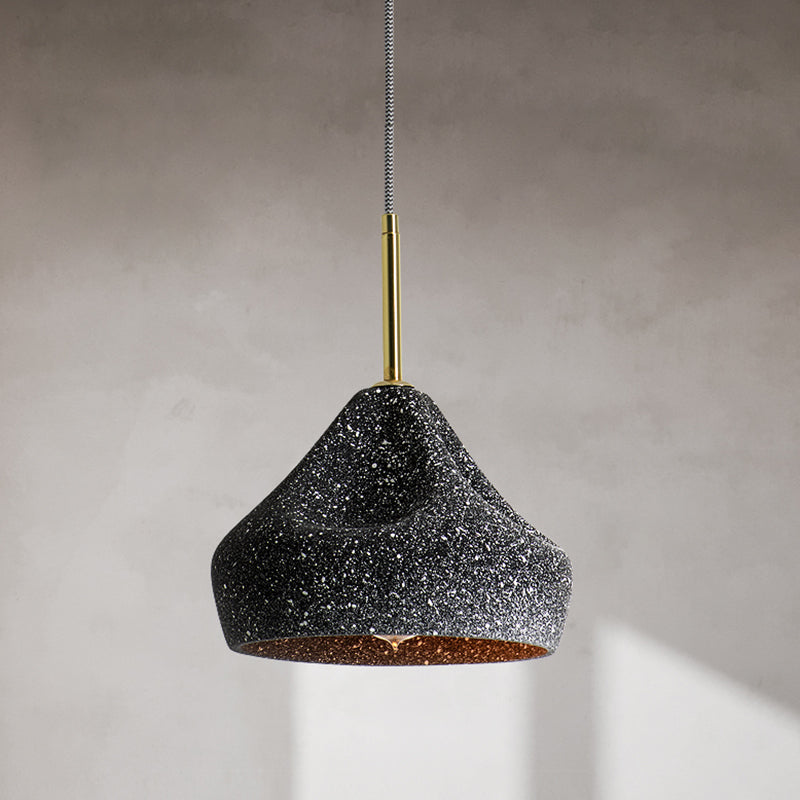 Cement Geometrical Ceiling Light Nordic Style 1-Light Hanging Lamp for Restaurant Black B Clearhalo 'Ceiling Lights' 'Modern Pendants' 'Modern' 'Pendant Lights' 'Pendants' Lighting' 2205384