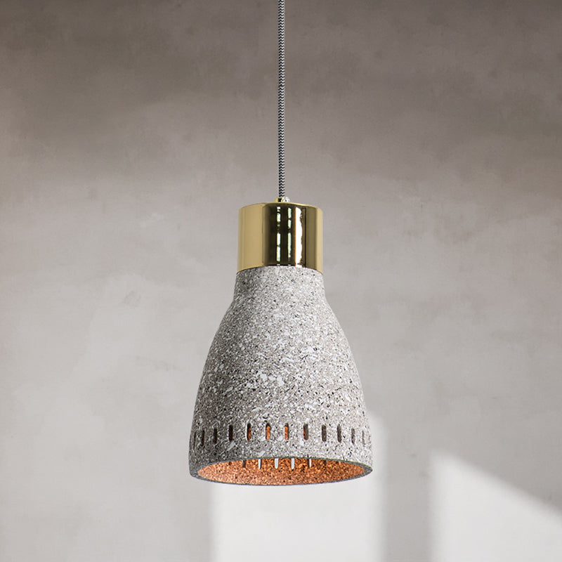 Cement Geometrical Ceiling Light Nordic Style 1-Light Hanging Lamp for Restaurant White C Clearhalo 'Ceiling Lights' 'Modern Pendants' 'Modern' 'Pendant Lights' 'Pendants' Lighting' 2205385
