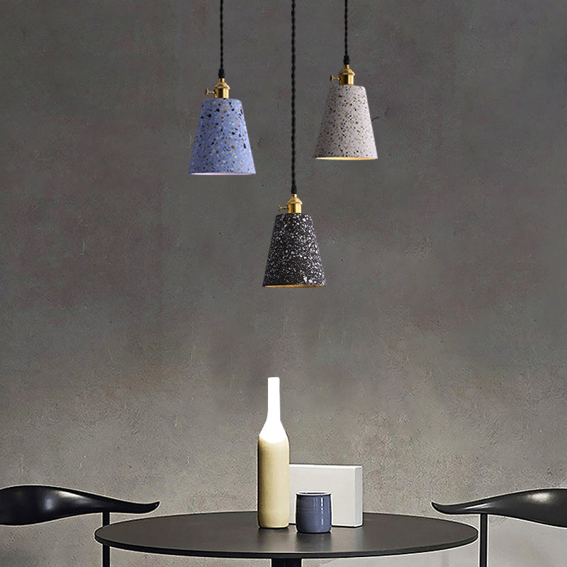 Geometric Dining Room Suspension Lighting Terrazzo 1��Head Minimalistic Pendant Ceiling Light Clearhalo 'Ceiling Lights' 'Modern Pendants' 'Modern' 'Pendant Lights' 'Pendants' Lighting' 2205390