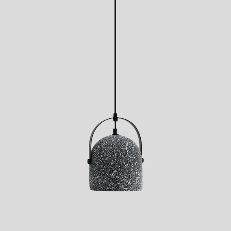 Geometrical Restaurant Ceiling Light Cement Single Simplicity Hanging Pendant Light Black Barrel Clearhalo 'Ceiling Lights' 'Modern Pendants' 'Modern' 'Pendant Lights' 'Pendants' Lighting' 2205414