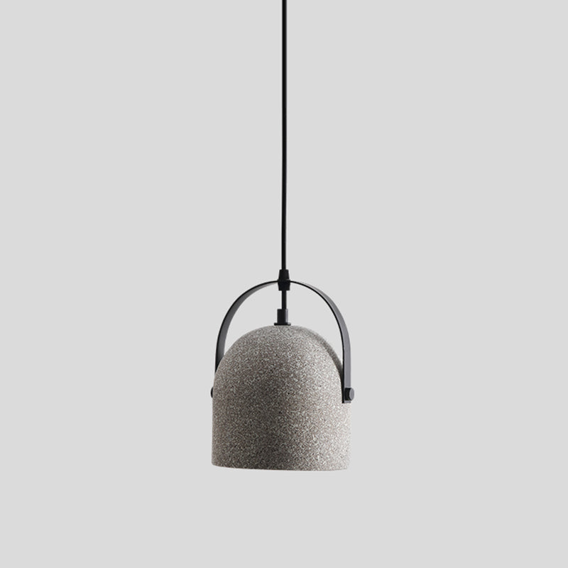 Geometrical Restaurant Ceiling Light Cement Single Simplicity Hanging Pendant Light Grey Barrel Clearhalo 'Ceiling Lights' 'Modern Pendants' 'Modern' 'Pendant Lights' 'Pendants' Lighting' 2205415