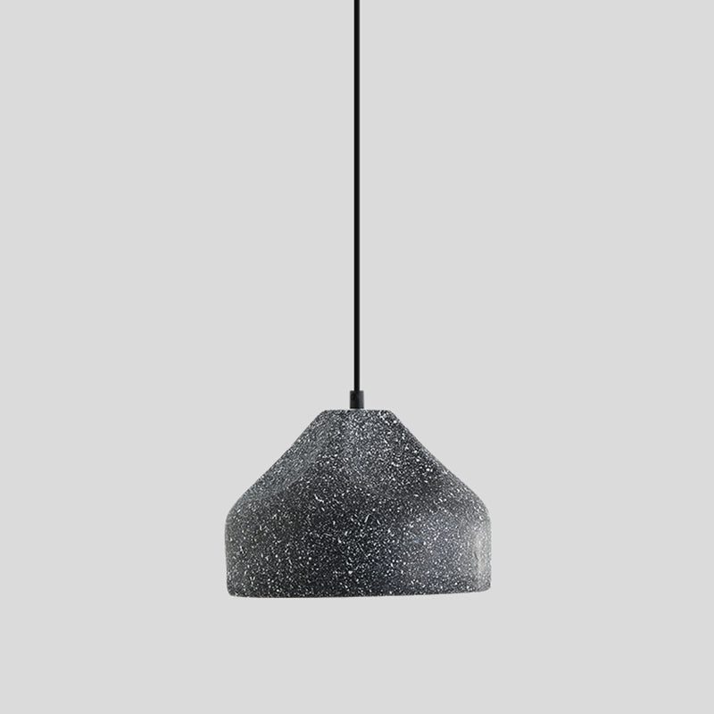 Geometrical Restaurant Ceiling Light Cement Single Simplicity Hanging Pendant Light Black Trapezoid Clearhalo 'Ceiling Lights' 'Modern Pendants' 'Modern' 'Pendant Lights' 'Pendants' Lighting' 2205418