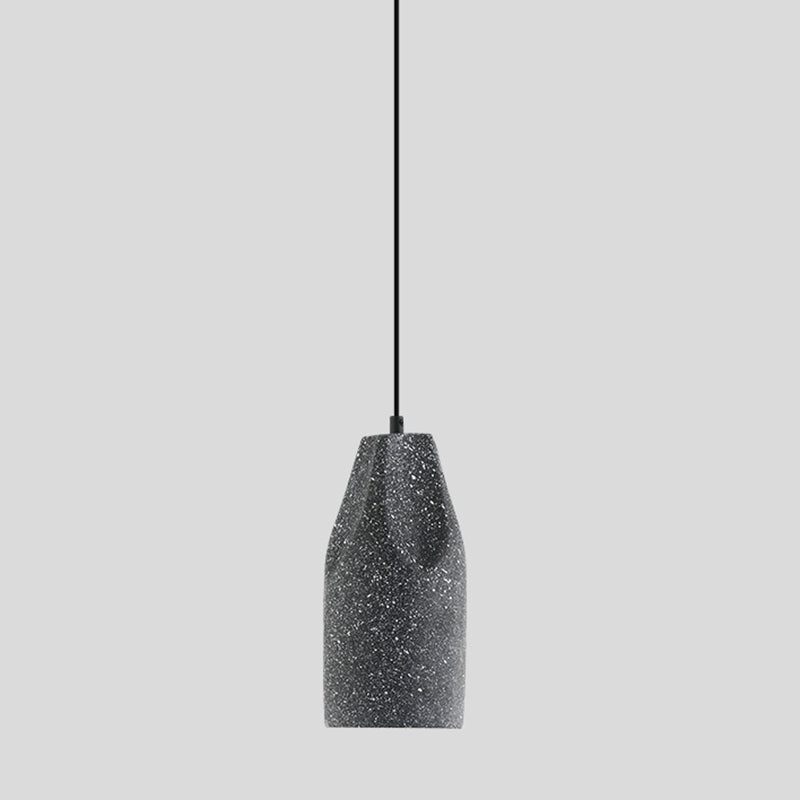 Geometrical Restaurant Ceiling Light Cement Single Simplicity Hanging Pendant Light Black Long Cone Clearhalo 'Ceiling Lights' 'Modern Pendants' 'Modern' 'Pendant Lights' 'Pendants' Lighting' 2205420