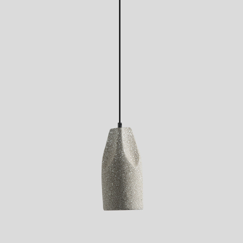 Geometrical Restaurant Ceiling Light Cement Single Simplicity Hanging Pendant Light Grey Long Cone Clearhalo 'Ceiling Lights' 'Modern Pendants' 'Modern' 'Pendant Lights' 'Pendants' Lighting' 2205421