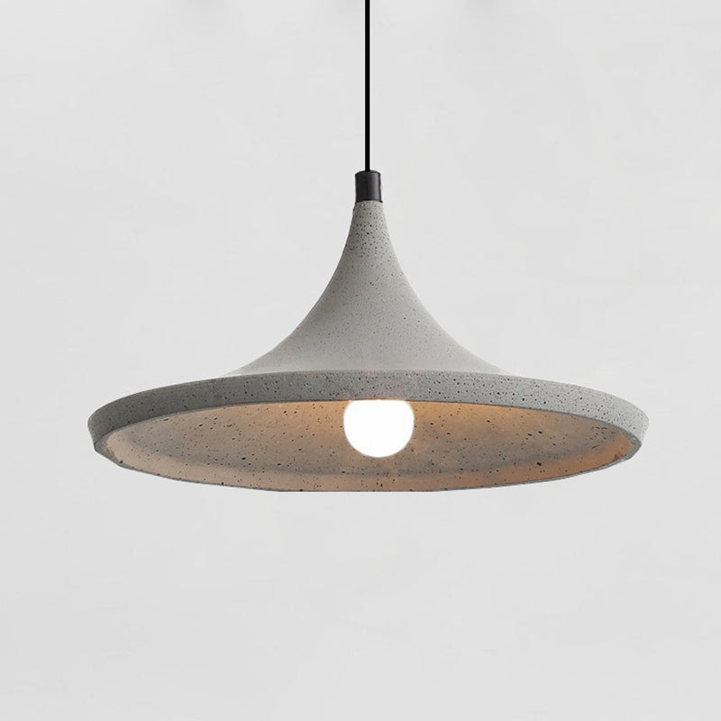 Cone Suspension Lighting Simplicity Cement 1��Head Dining Room Pendant Ceiling Light in Grey Clearhalo 'Ceiling Lights' 'Modern Pendants' 'Modern' 'Pendant Lights' 'Pendants' Lighting' 2205456