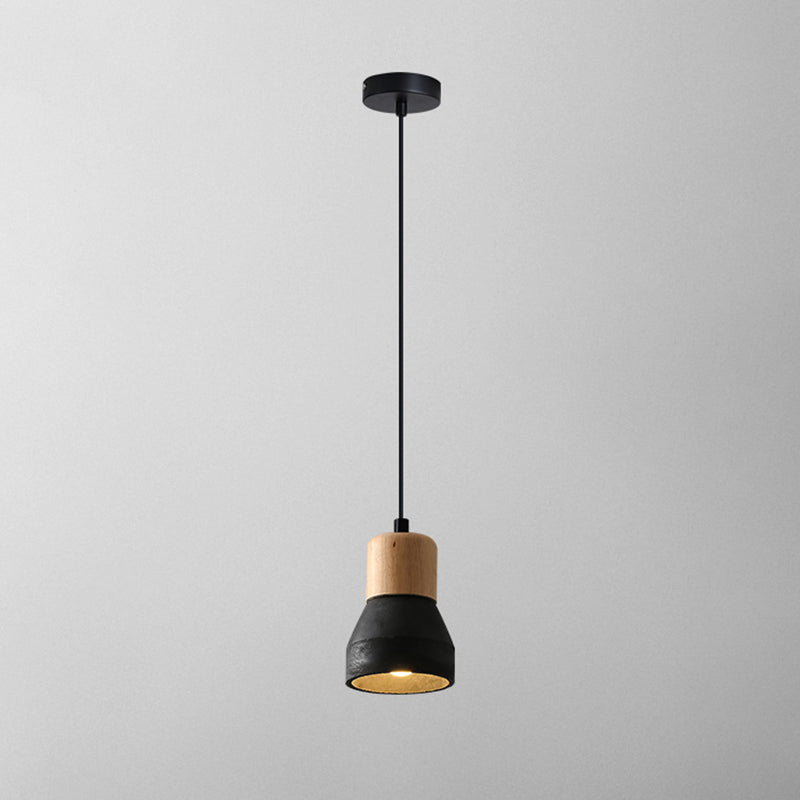 Cement Bell Suspension Light Modern Style 1-Light Pendant Light Fixture for Dining Room Black Clearhalo 'Ceiling Lights' 'Modern Pendants' 'Modern' 'Pendant Lights' 'Pendants' Lighting' 2205503