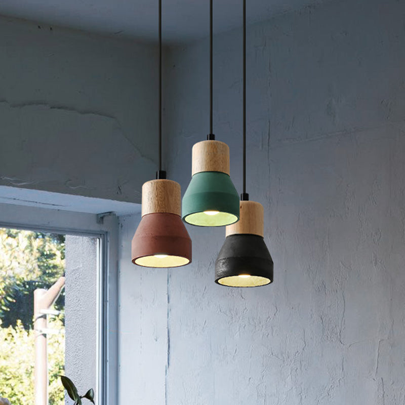 Cement Bell Suspension Light Modern Style 1-Light Pendant Light Fixture for Dining Room Clearhalo 'Ceiling Lights' 'Modern Pendants' 'Modern' 'Pendant Lights' 'Pendants' Lighting' 2205504