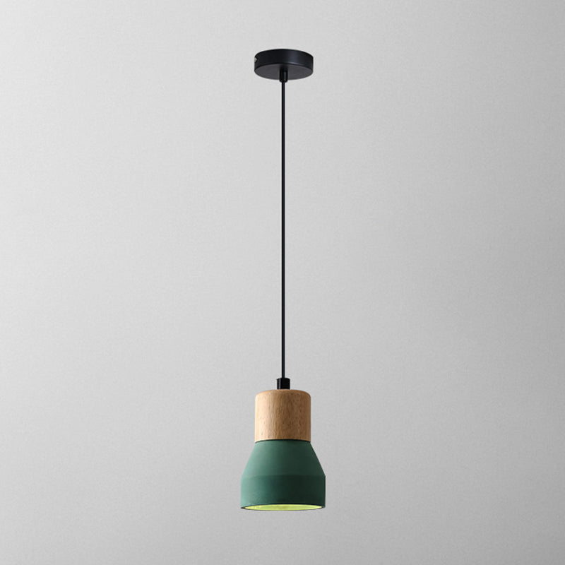 Cement Bell Suspension Light Modern Style 1-Light Pendant Light Fixture for Dining Room Green Clearhalo 'Ceiling Lights' 'Modern Pendants' 'Modern' 'Pendant Lights' 'Pendants' Lighting' 2205505