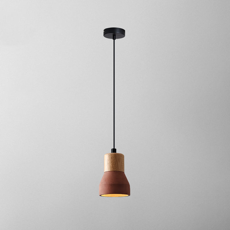 Cement Bell Suspension Light Modern Style 1-Light Pendant Light Fixture for Dining Room Red Clearhalo 'Ceiling Lights' 'Modern Pendants' 'Modern' 'Pendant Lights' 'Pendants' Lighting' 2205506