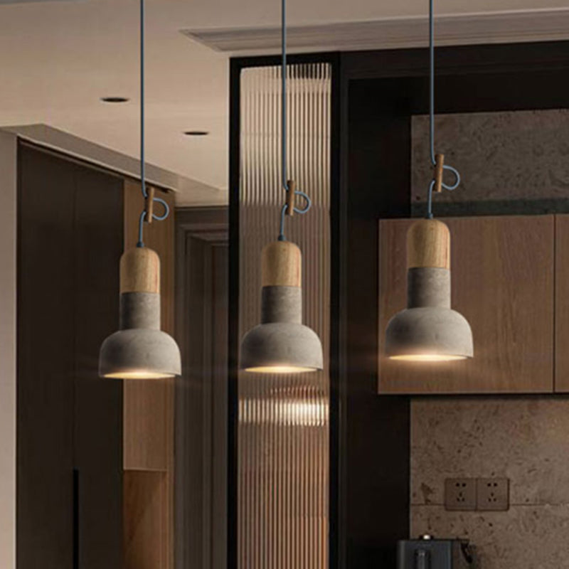 Flashlight Shaped Dining Room Hanging Lamp Cement 1��Head Minimalist Ceiling Lighting Clearhalo 'Ceiling Lights' 'Modern Pendants' 'Modern' 'Pendant Lights' 'Pendants' Lighting' 2205508