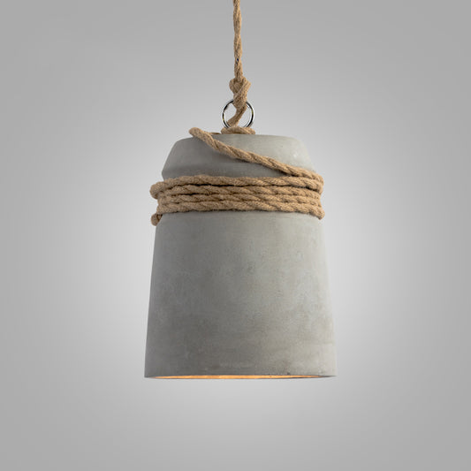 Bell Suspension Lighting Simplicity Cement Single-Bulb Dining Room Pendant Ceiling Light Grey A Clearhalo 'Ceiling Lights' 'Modern Pendants' 'Modern' 'Pendant Lights' 'Pendants' Lighting' 2205523