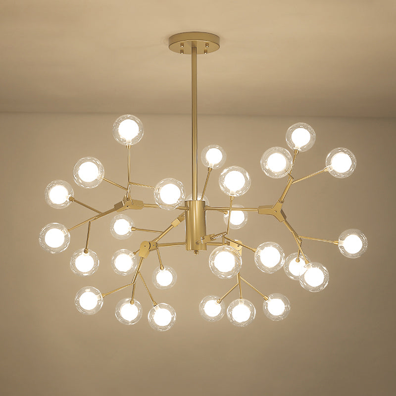 Bubble Ball Chandelier Lighting Minimalist Double-Layer Glass White LED Pendant Light White Clearhalo 'Ceiling Lights' 'Chandeliers' 'Modern Chandeliers' 'Modern' Lighting' 2205790