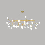 Firefly Dining Room LED Hanging Lamp Opal Glass Simplistic Island Chandelier Light 36 Gold Cord Clearhalo 'Ceiling Lights' 'Island Lights' Lighting' 2205935