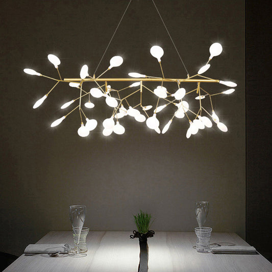 Minimalist Tree Branch LED Hanging Light Metallic Dining Room Island Ceiling Light in Gold Clearhalo 'Ceiling Lights' 'Island Lights' Lighting' 2205967