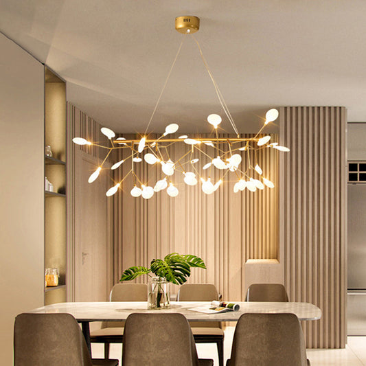 Minimalist Tree Branch LED Hanging Light Metallic Dining Room Island Ceiling Light in Gold Gold Clearhalo 'Ceiling Lights' 'Island Lights' Lighting' 2205968