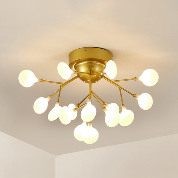 Firefly Shade LED Semi Flush Postmodern Firefly Living Room Ceiling ...