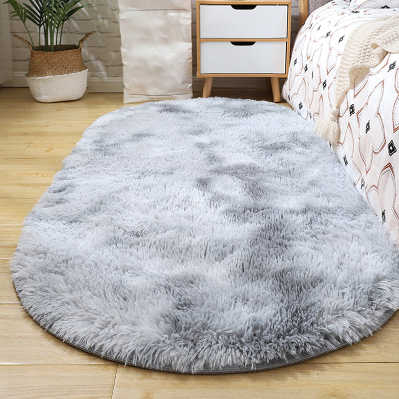 Multi-Color Living Room Rug Nordic Plain Area Carpet Faux Wool Non-Slip Backing Easy Care Rug Silver Gray Clearhalo 'Area Rug' 'Casual' 'Rugs' Rug' 2208323