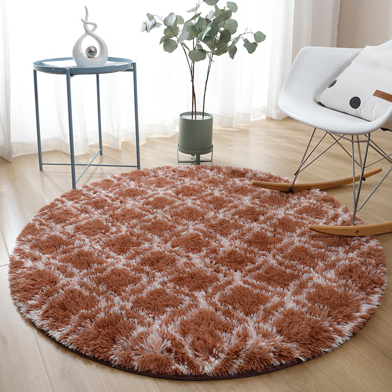 Casual Home Decor Rug Multi-Colored Tie Dye Pattern Carpet Faux Wool Washable Anti-Slip Backing Rug Brown Clearhalo 'Area Rug' 'Casual' 'Rugs' Rug' 2208455