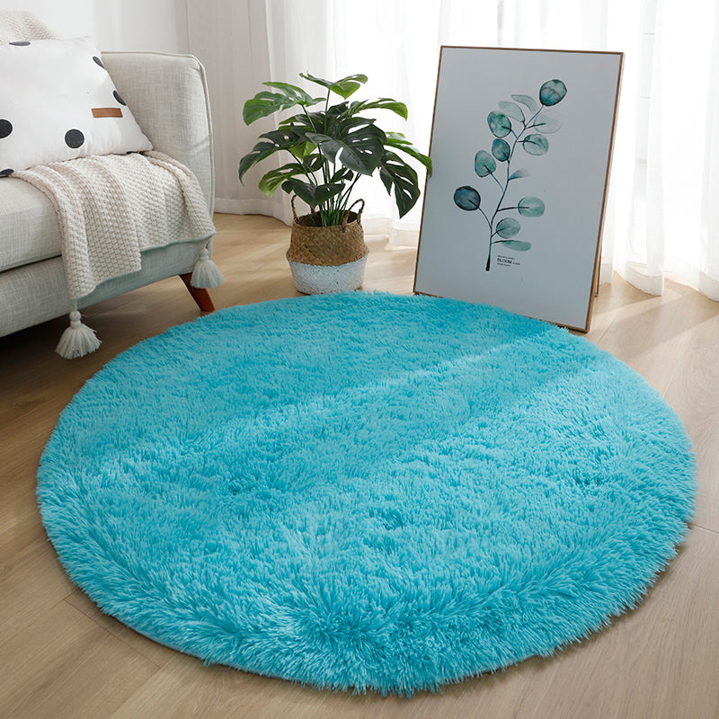 Casual Home Decor Rug Multi-Colored Tie Dye Pattern Carpet Faux Wool Washable Anti-Slip Backing Rug Royal Blue Clearhalo 'Area Rug' 'Casual' 'Rugs' Rug' 2208462