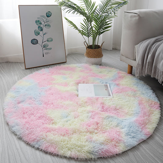 Casual Home Decor Rug Multi-Colored Tie Dye Pattern Carpet Faux Wool Washable Anti-Slip Backing Rug Yellow-Pink Clearhalo 'Area Rug' 'Casual' 'Rugs' Rug' 2208470