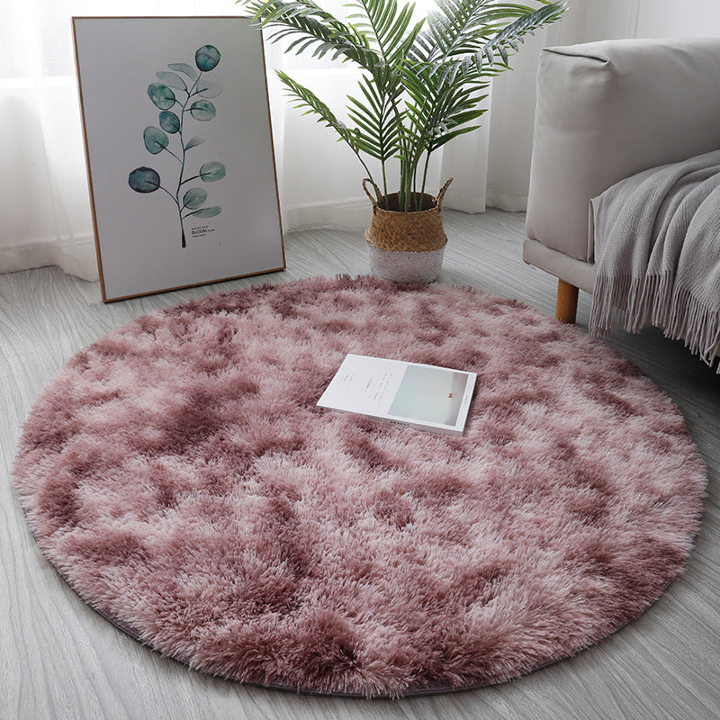 Casual Home Decor Rug Multi-Colored Tie Dye Pattern Carpet Faux Wool Washable Anti-Slip Backing Rug Purple-Pink Clearhalo 'Area Rug' 'Casual' 'Rugs' Rug' 2208477