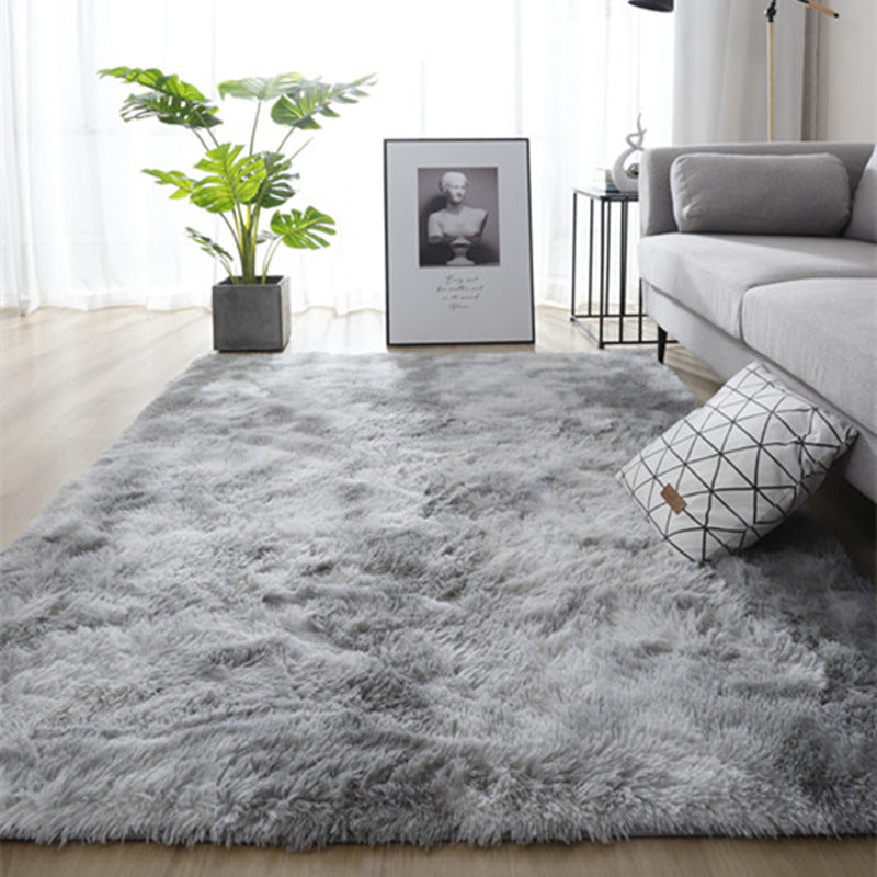 Modern Living Room Rug Multi Colored Tie Dye Print Carpet Faux Wool Non-Slip Backing Washable Indoor Rug Grey Clearhalo 'Area Rug' 'Casual' 'Rugs' Rug' 2208501