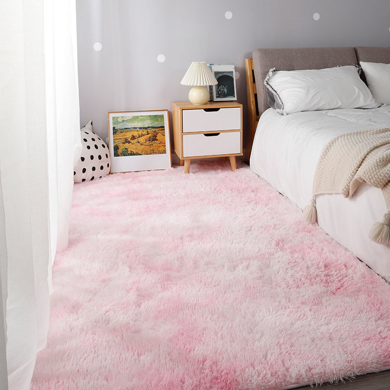 Relaxing Bedroom Rug Multi Colored Tie-Dye Printed Area Rug Faux Fur Anti-Slip Backing Washable Indoor Rug Pink Clearhalo 'Area Rug' 'Casual' 'Rugs' Rug' 2208638