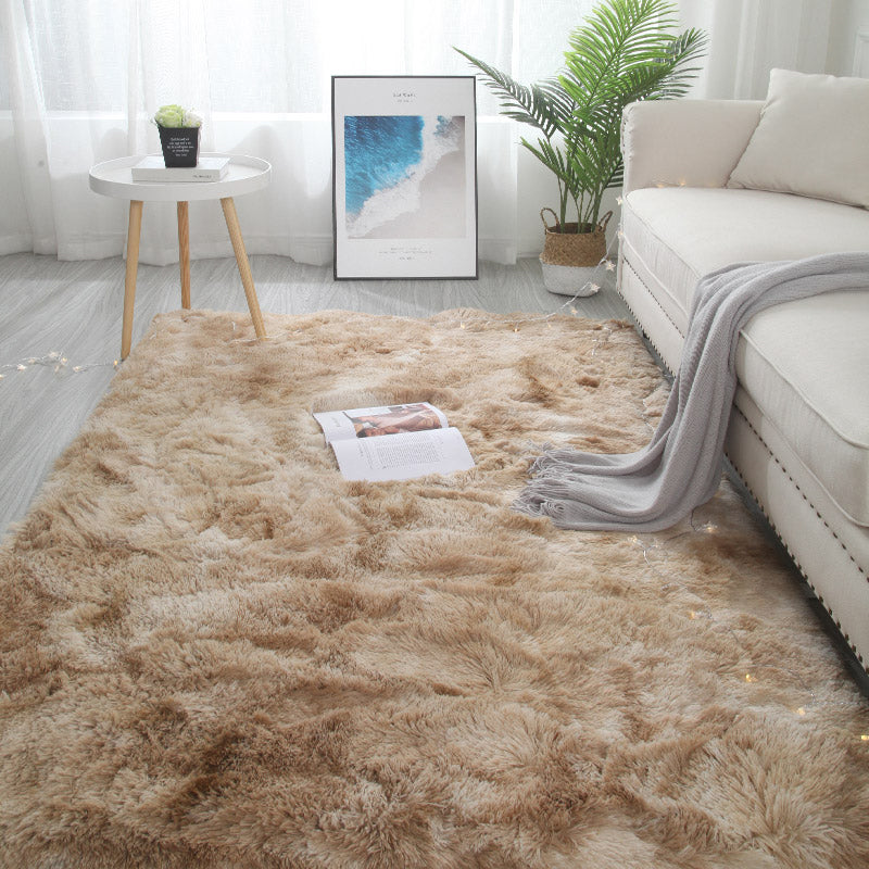 Cute Multi-Color Plain Rug Fluffy Relaxing Area Carpet Non-Slip Backing Easy Care Rug for Living Room Light Camel Clearhalo 'Area Rug' 'Casual' 'Rugs' Rug' 2208679