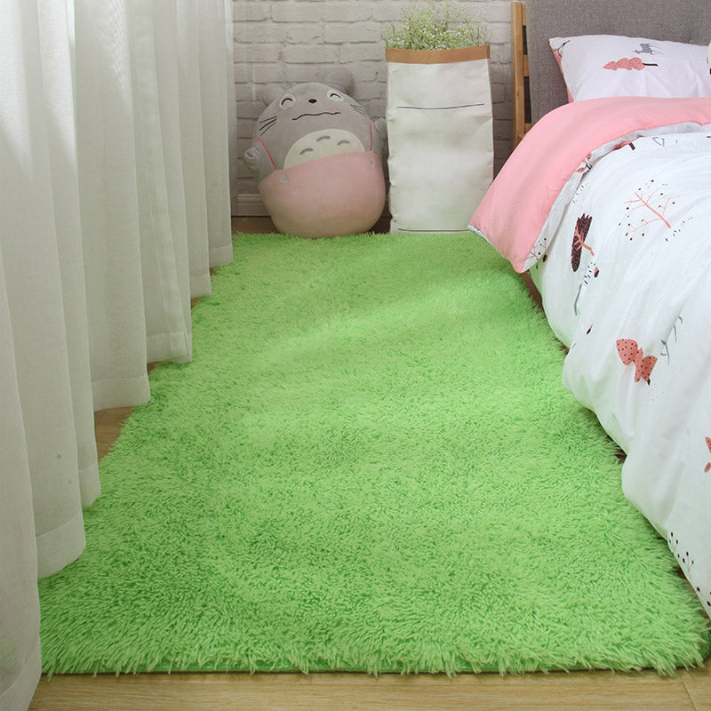 Simple Modern Rug Multi-Color Solid Color Carpet Non-Slip Backing Easy Care Area Rug for Bedroom Fruit Green Clearhalo 'Area Rug' 'Casual' 'Rugs' Rug' 2208903