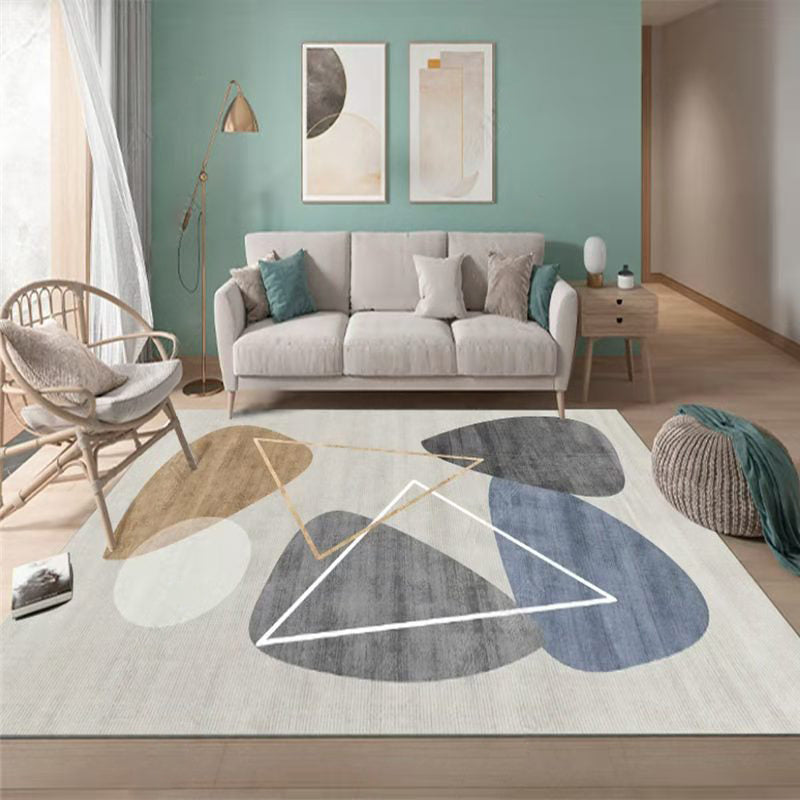 Trendy Living Room Rug Multi Color Abstract Print Carpet Polyster Anti-Slip Backing Stain-Resistant Rug Clearhalo 'Area Rug' 'Rug' 2209229