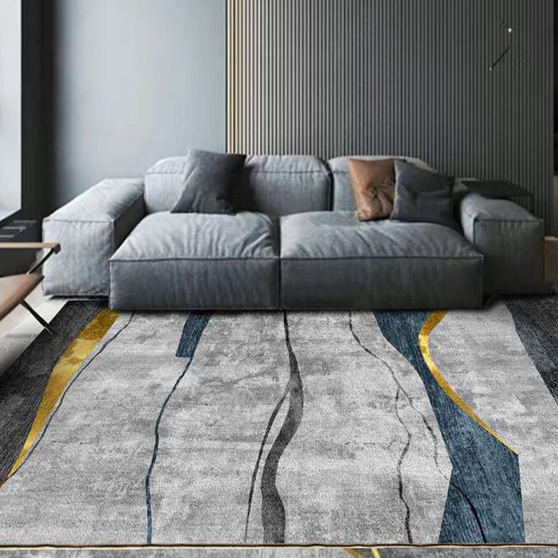 Trendy Living Room Rug Multi Color Abstract Print Carpet Polyster Anti-Slip Backing Stain-Resistant Rug Clearhalo 'Area Rug' 'Rug' 2209246