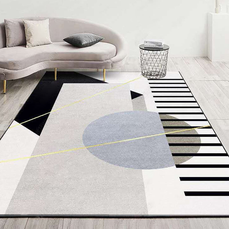 Trendy Living Room Rug Multi Color Abstract Print Carpet Polyster Anti-Slip Backing Stain-Resistant Rug Clearhalo 'Area Rug' 'Rug' 2209247