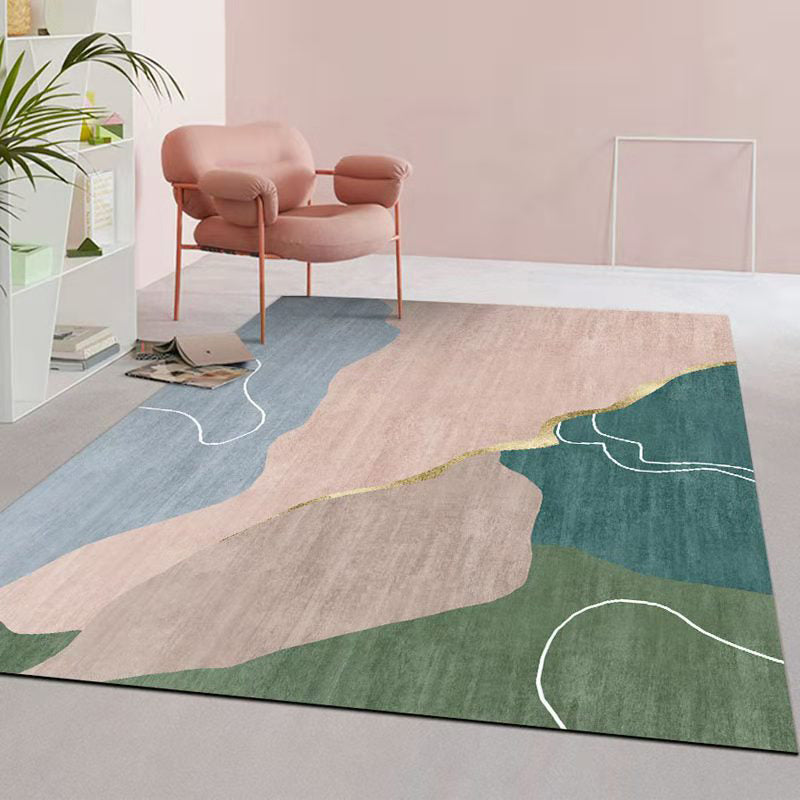 Trendy Living Room Rug Multi Color Abstract Print Carpet Polyster Anti-Slip Backing Stain-Resistant Rug Clearhalo 'Area Rug' 'Rug' 2209266