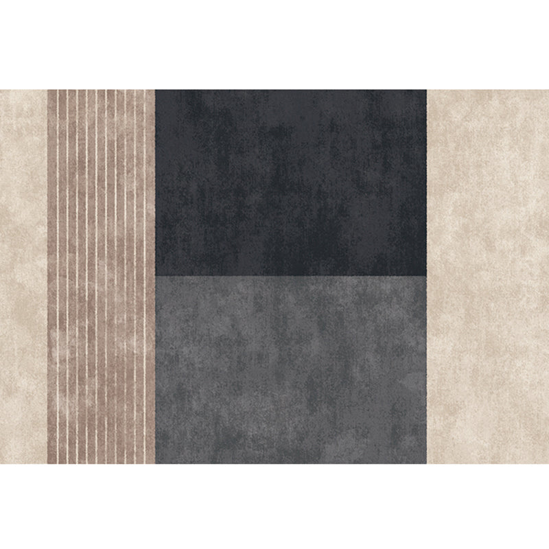 Unique Geometric Pattern Rug Multi-Color Cotton Blend Rug Anti-Slip Backing Easy Care Area Carpet for Bedroom Dark Blue-Gray Clearhalo 'Area Rug' 'Rug' 2209269