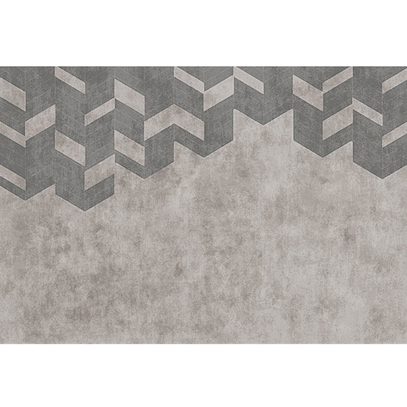 Unique Geometric Pattern Rug Multi-Color Cotton Blend Rug Anti-Slip Backing Easy Care Area Carpet for Bedroom Light Gray Clearhalo 'Area Rug' 'Rug' 2209282